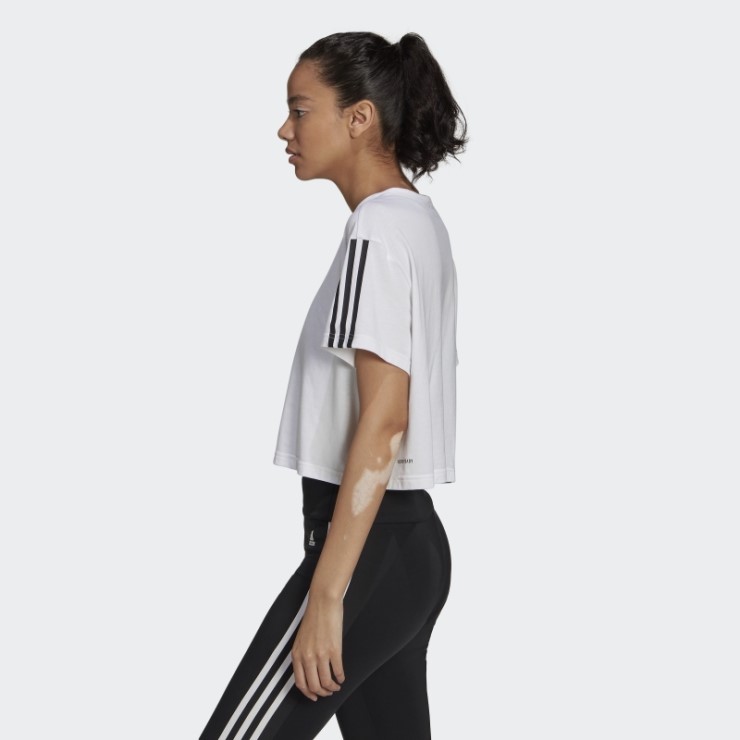 Adidas Aeroready Made For Training Crop Sport Camiseta Blanca