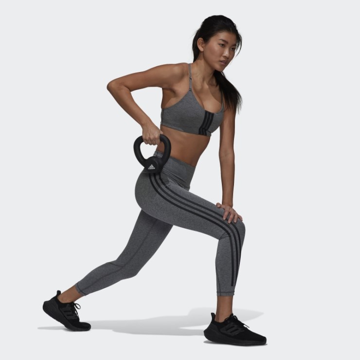 Leggings Optime Trainicons 7/8 Adidas Gris Oscuro Jaspeado