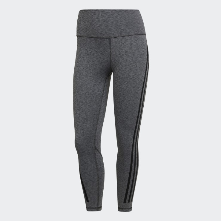 Leggings Optime Trainicons 7/8 Adidas Gris Oscuro Jaspeado