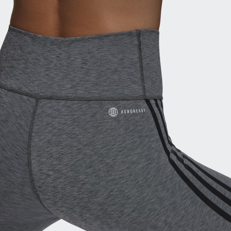 Leggings Optime Trainicons 7/8 Adidas Gris Oscuro Jaspeado