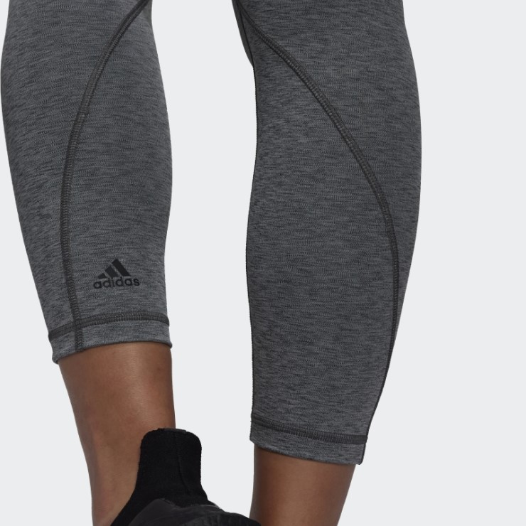 Leggings Optime Trainicons 7/8 Adidas Gris Oscuro Jaspeado