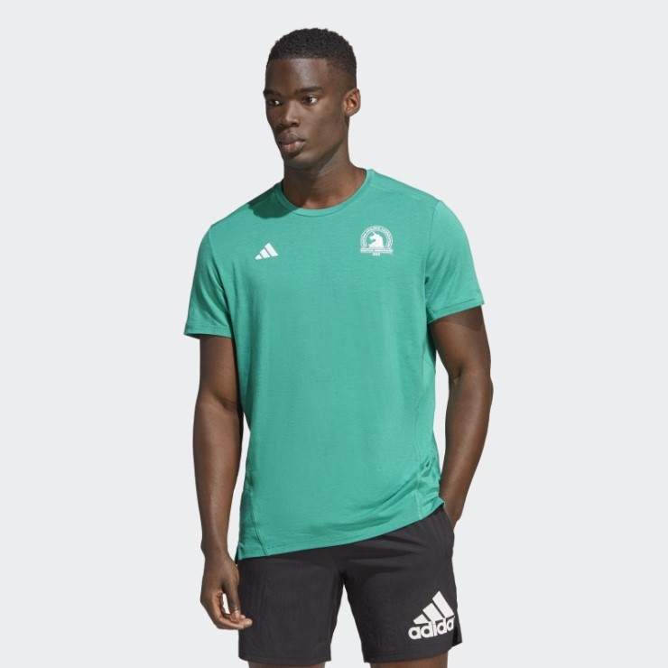 Camiseta Adidas Boston Marathon 2023 Nature Running Verde Cancha