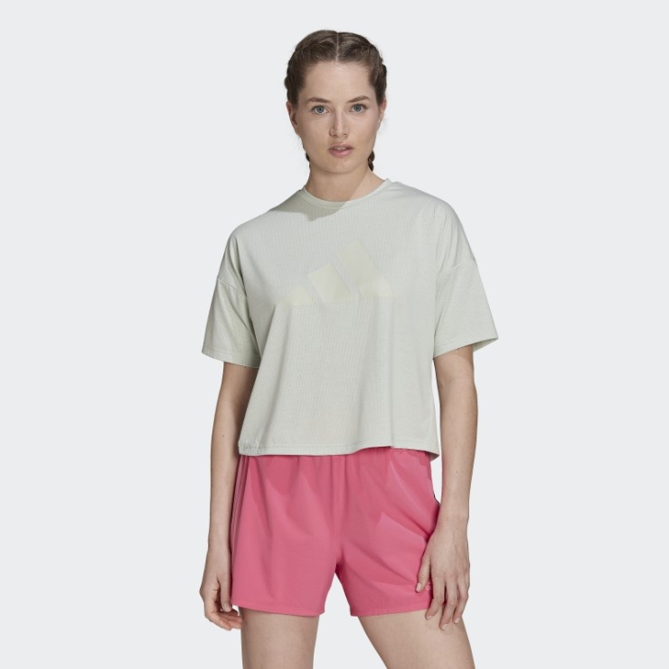 Camiseta Verde Con Logo De 3 Barras De Iconos De Tren De Adidas