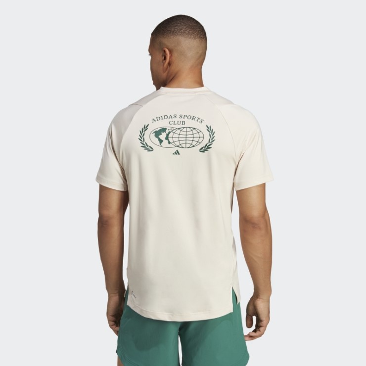 Camiseta Con Gráfico De Club Deportivo De Moda Adidas De Lino