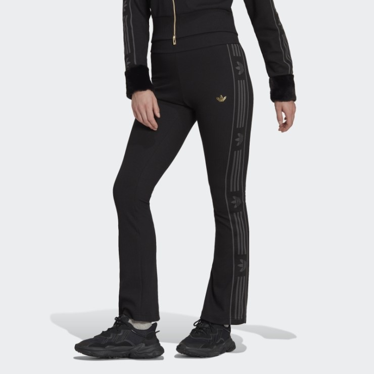Negro Adidas Ski Chic Flared Rib Leggins Caliente