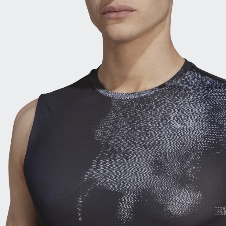 Camiseta De Entrenamiento Sin Mangas Con Estampado Techfit Allover Multicolor De Adidas