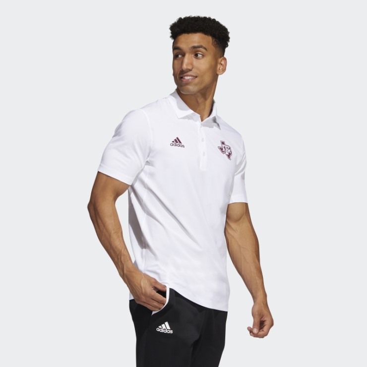 Polo De Entrenador Adidas Aggies Stadium Blanco