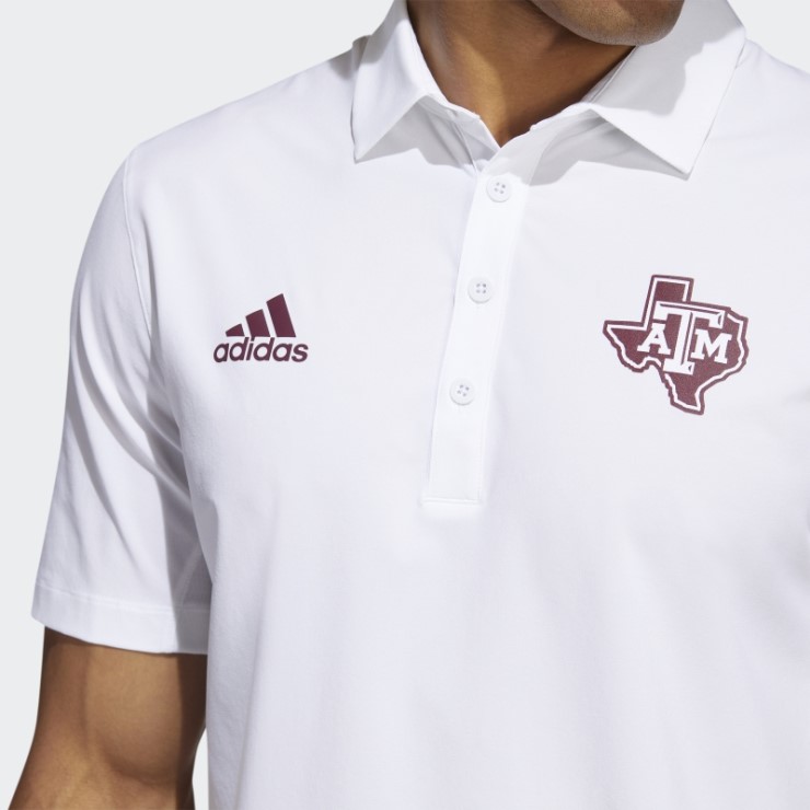 Polo De Entrenador Adidas Aggies Stadium Blanco