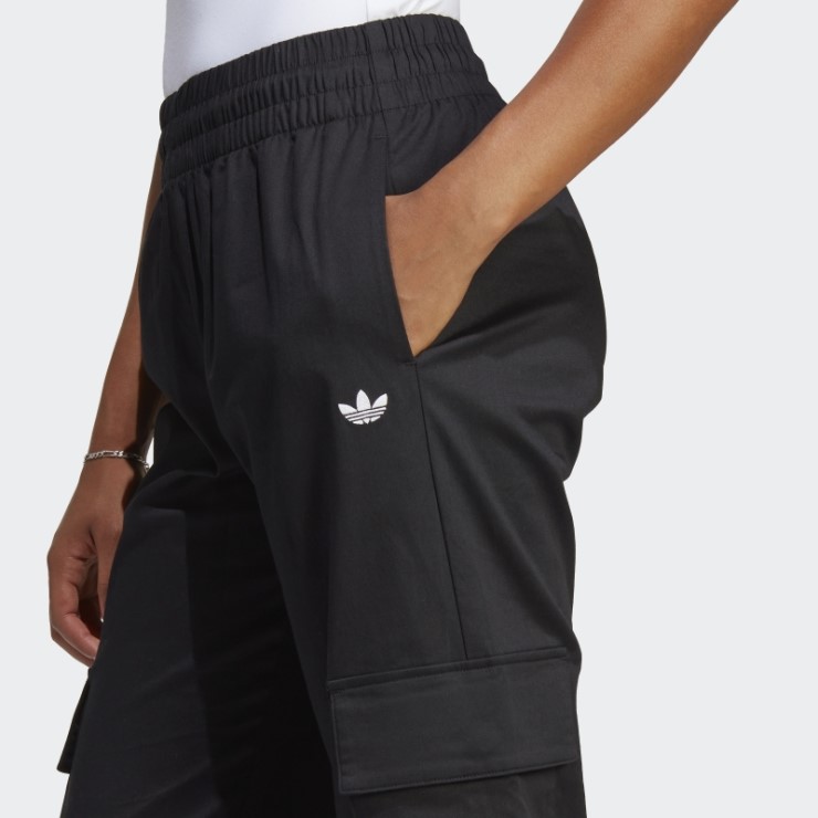 Pantalon Cargo Ancho Adidas Negro