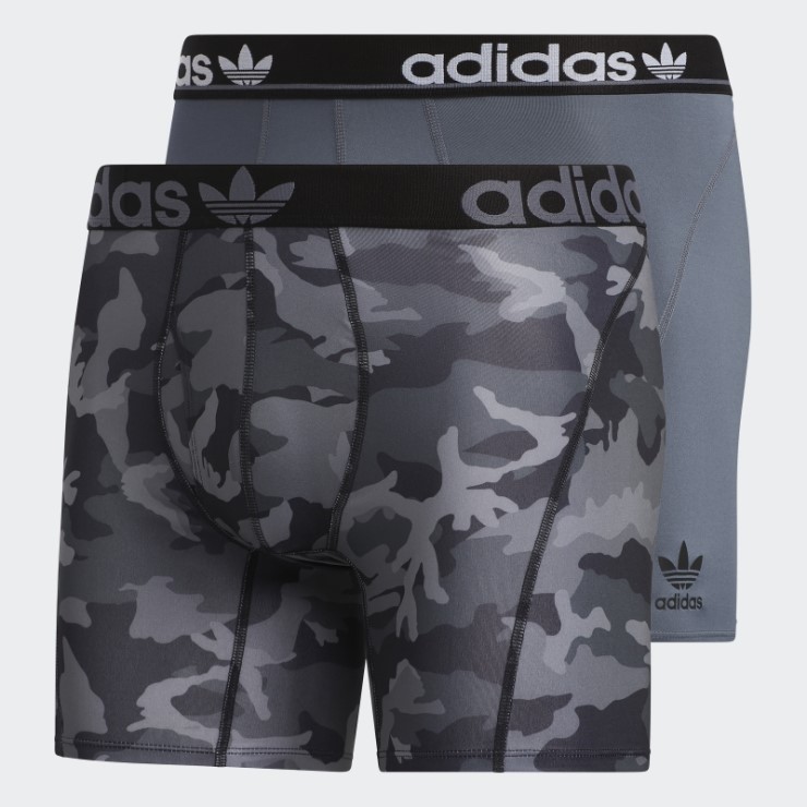 Calzoncillos Bóxer Trébol Negros 2 Pares Adidas