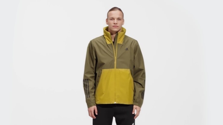 Chaqueta Bsc 3 Rayas Rain.rdy Adidas Verde óxido