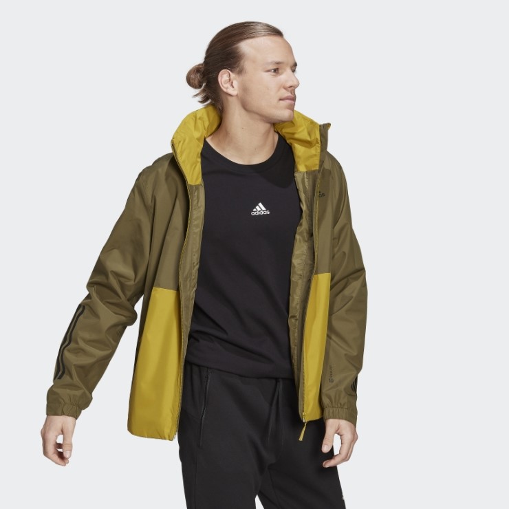 Chaqueta Bsc 3 Rayas Rain.rdy Adidas Verde óxido