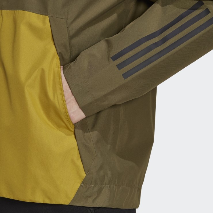 Chaqueta Bsc 3 Rayas Rain.rdy Adidas Verde óxido
