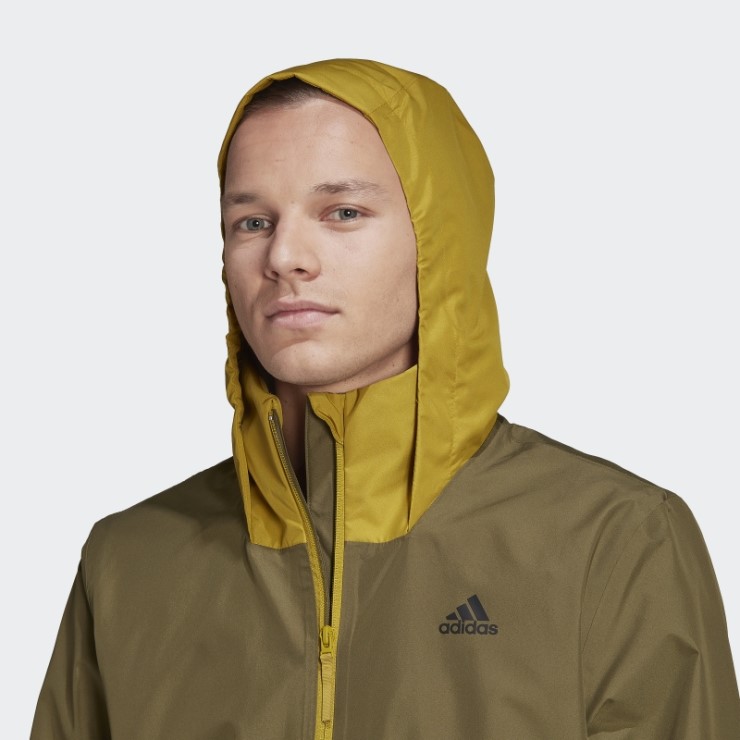 Chaqueta Bsc 3 Rayas Rain.rdy Adidas Verde óxido