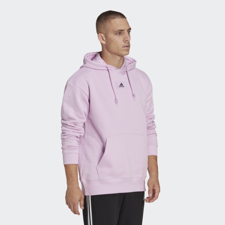 Adidas Essentials Feelvivid Sudadera Con Capucha De Algodón Y Hombros Caídos Lila