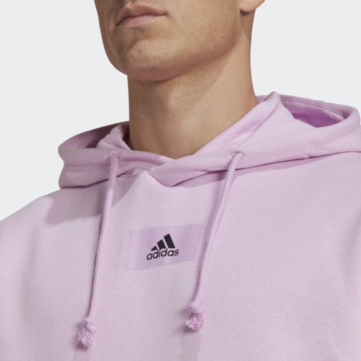 Adidas Essentials Feelvivid Sudadera Con Capucha De Algodón Y Hombros Caídos Lila