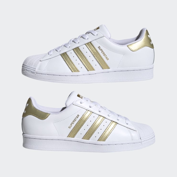 Adidas Superstar Zapatos Oro Metalizado Moda