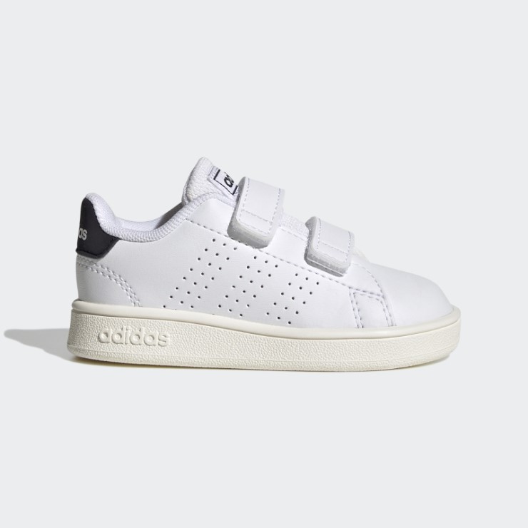 Adidas Advantage Lifestyle Court Dos Zapatos Con Velcro Blanco