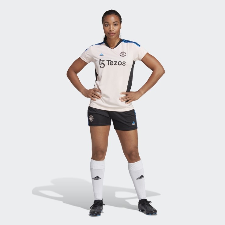 Camiseta De Entrenamiento Manchester United Condivo 22 Rosa Icey Adidas