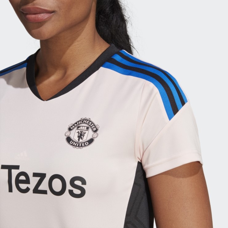 Camiseta De Entrenamiento Manchester United Condivo 22 Rosa Icey Adidas