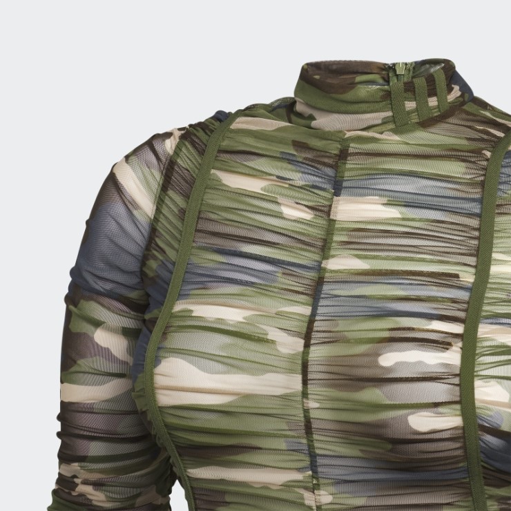 Catsuit Fruncido De Camuflaje AOP De Adidas (talla Grande)