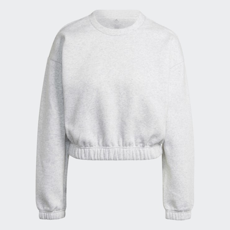 Sudadera Holgada Gris Claro Jaspeado Studio Lounge Adidas