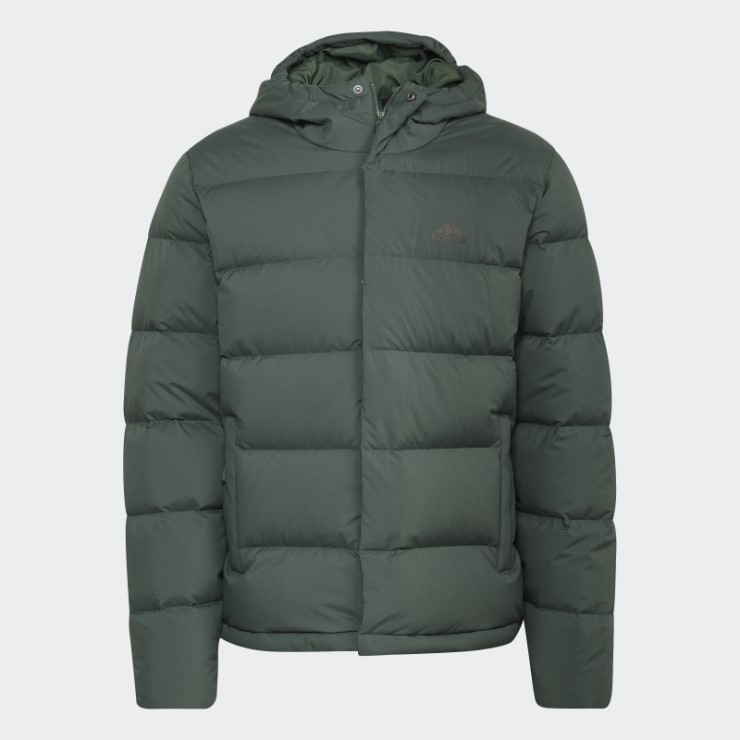 Chaqueta De Plumón Con Capucha Verde óxido Heliónico De Adidas