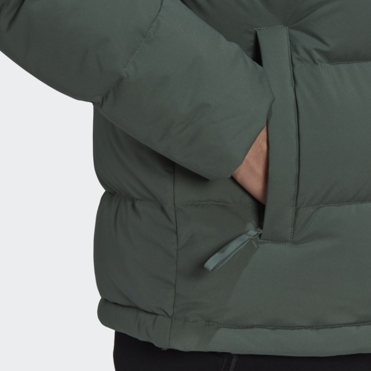 Chaqueta De Plumón Con Capucha Verde óxido Heliónico De Adidas