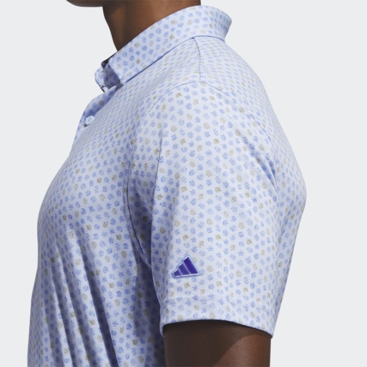 Polo De Golf Estampado Go-to Azul Amanecer Adidas