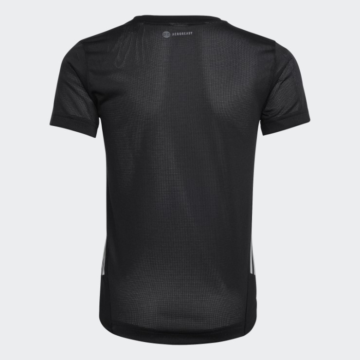 Camiseta Negra Aeroready 3 Rayas Adidas