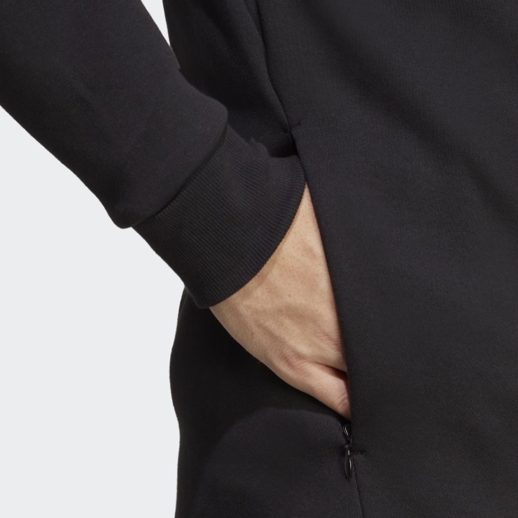 Adidas Negra Diseñada Para El Gameday Con Capucha Y Cremallera Completa