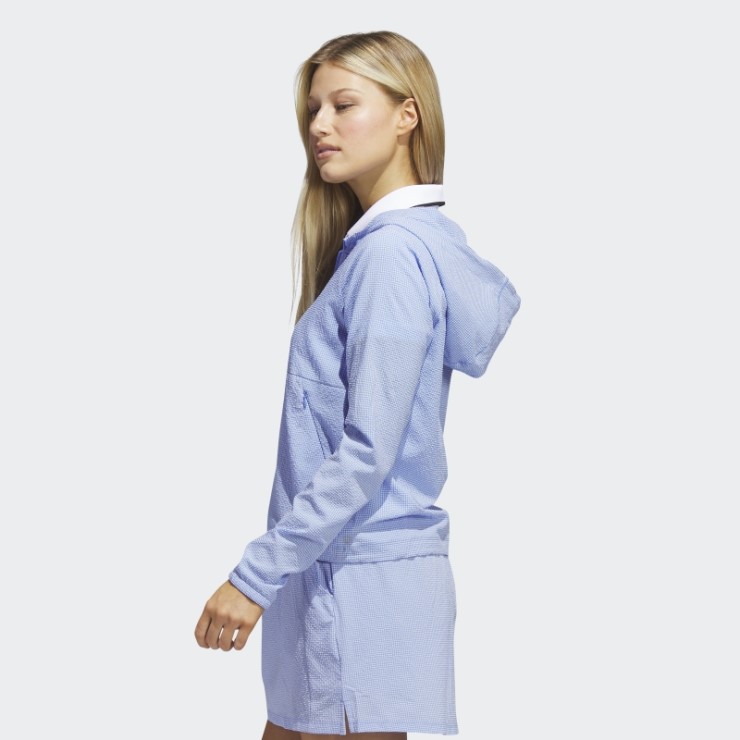 Seersucker 1/4-zip Golf Sudadera Con Capucha Adidas Azul Moda