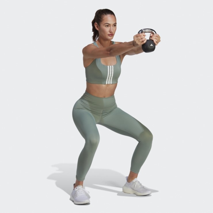 Adidas Powerimpact Training Sujetador De Sujeción Media Blanco Moda