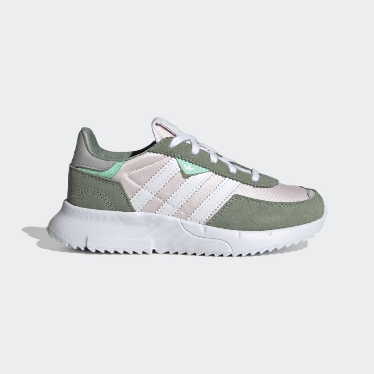 Elegante Plata Verde Adidas Retropy F2 Zapatos