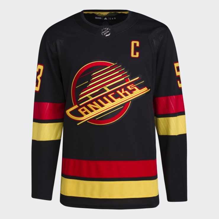 Canucks Horvat Tercera Auténtica Camiseta Adidas Negro