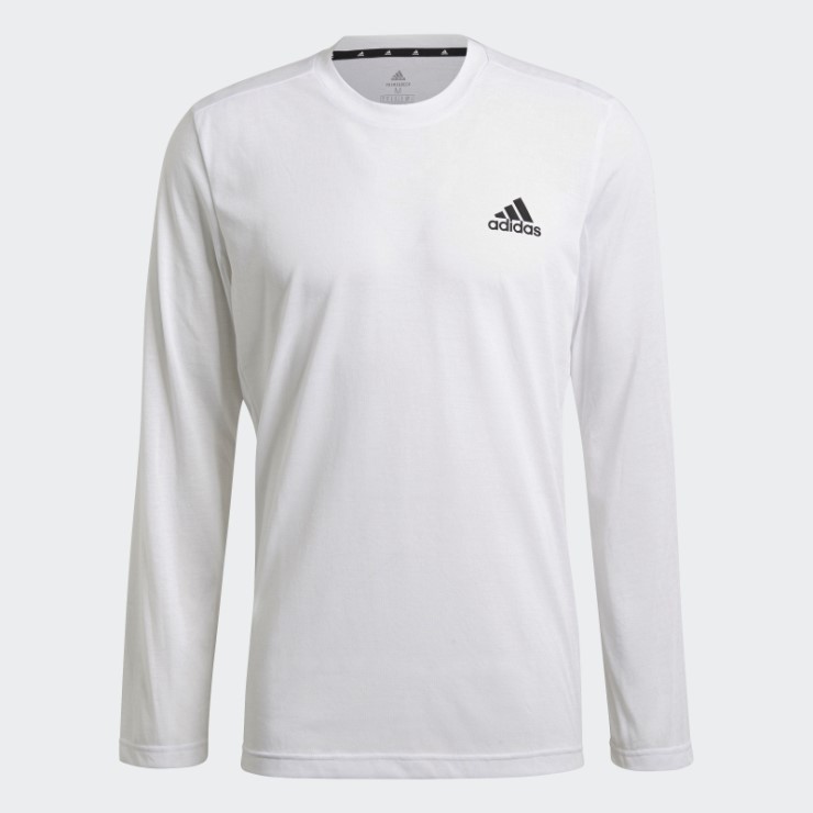 Aeroready Diseñado Camiseta De Manga Larga Deportiva 2 Move FeelReady Adidas Blanco