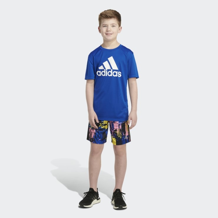Adidas Shorts Azul Real Con Estampado Back To Nature Allover