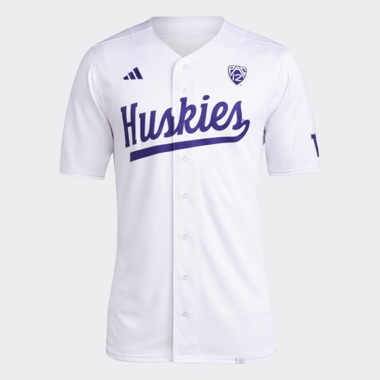 Camiseta Beisbol Adidas Huskies Blanca