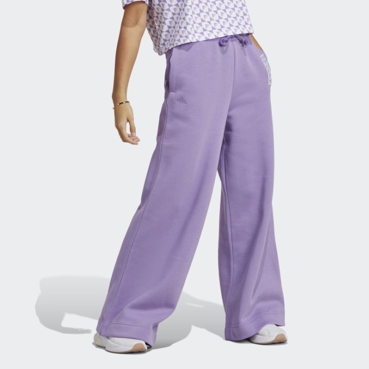All Szn X Logomania Joggers Anchos Adidas Violeta