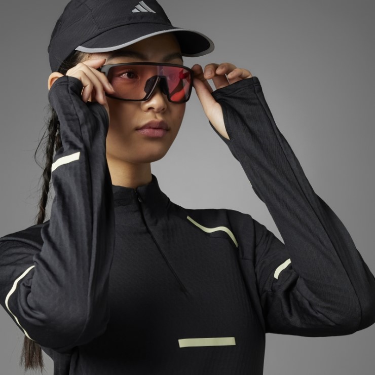 Negro Adidas Reflect At Night X-city Camiseta De Running De Manga Larga