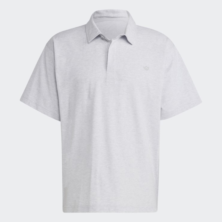 Polo Premium Essentials Gris Claro Jaspeado Adidas
