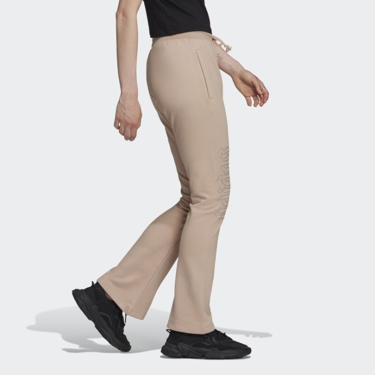 Adidas 2000 Luxe Pantalones De Chándal Con Dobladillo Abierto Ceniza Perla Caliente