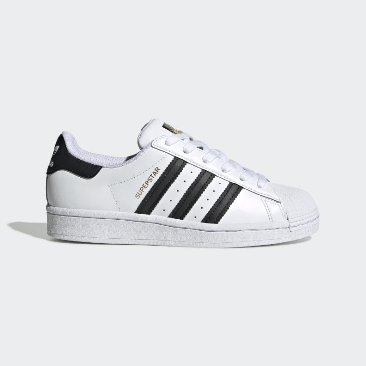 Niños Adidas Superstar Zapatos Negro Caliente