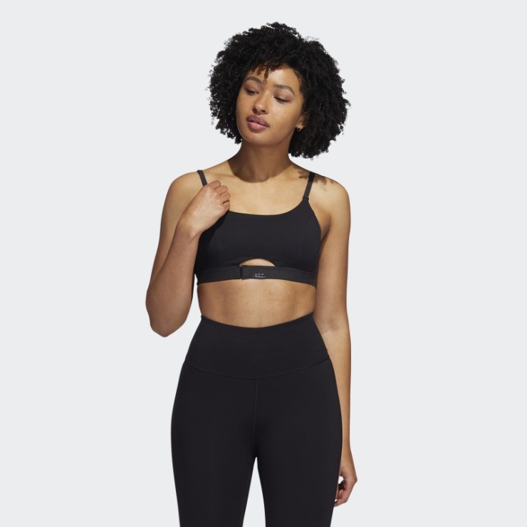 Sujetador Deportivo Aeroimpact Luxe De Sujeción Ligera Negro Adidas