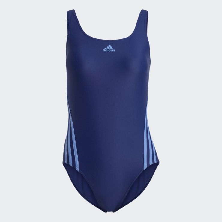 Traje De Baño Adidas 3 Rayas Azul Victoria Caliente
