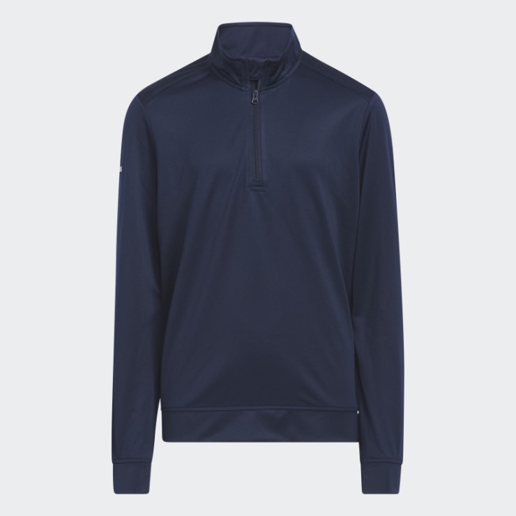 Adidas Heather Quarter Zip Pullover Azul Marino