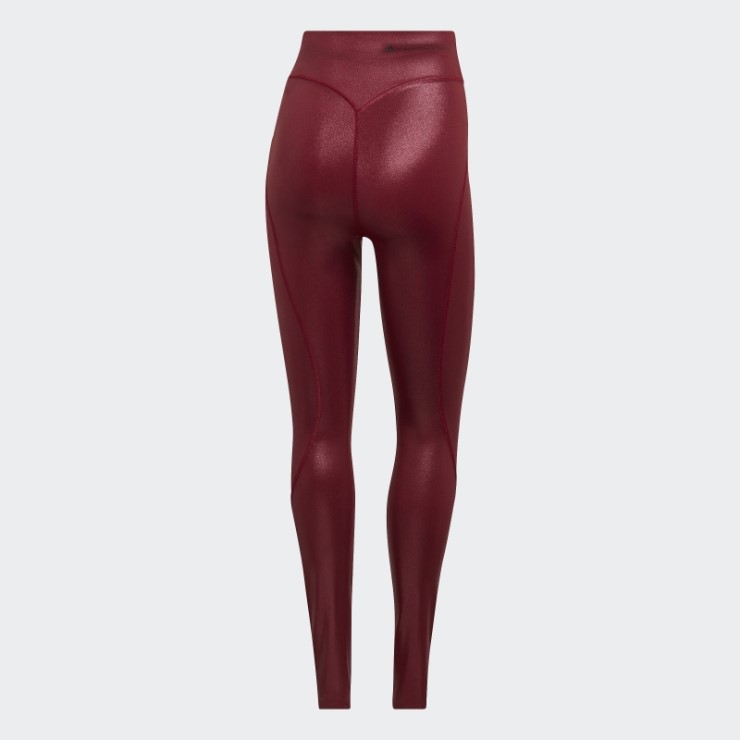 Adidas By Stella Mccartney Leggings De Entrenamiento Brillantes Burdeos Moda