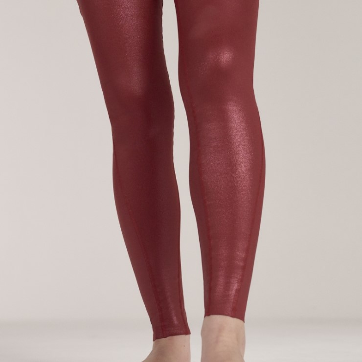 Adidas By Stella Mccartney Leggings De Entrenamiento Brillantes Burdeos Moda