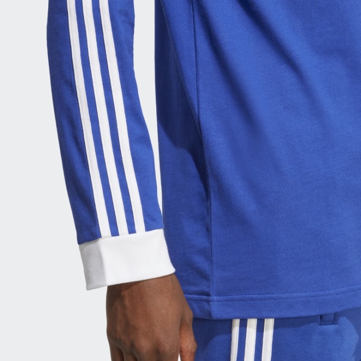 Adidas Camiseta Azul De Manga Larga Adicolor Classics Con 3 Rayas