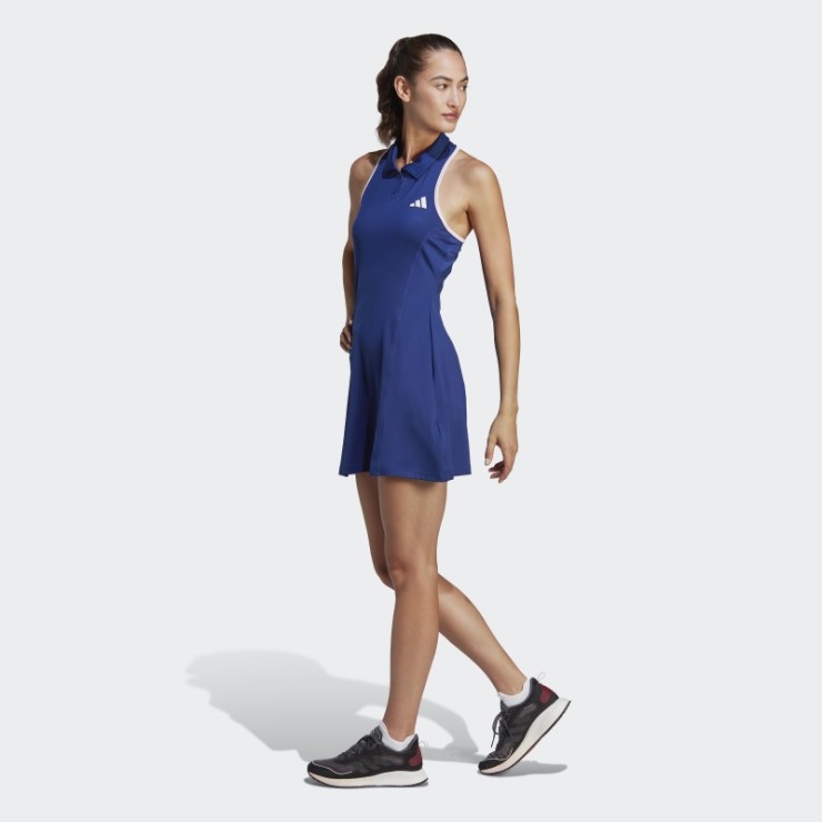 Vestido De Tenis Clubhouse Premium Clásico Adidas Victoria Azul